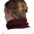 Buff komin z wełny merino knitted Norval maroon