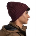 Buff czapka z wełny merino knitted Norval maroon