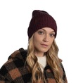 Buff czapka z wełny merino knitted Norval maroon