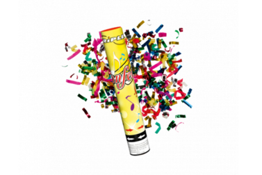 Karnawałowe konfetti w tubie Party Popper 30 cm wielokolorowe
