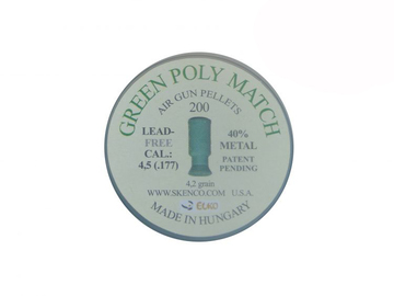 Śrut Green Poly Match kal. 4,5 mm 200 sztuk