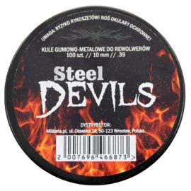 Kule gumowo-metalowe Steel Devils do rewolwerów 10 mm 100 sztuk