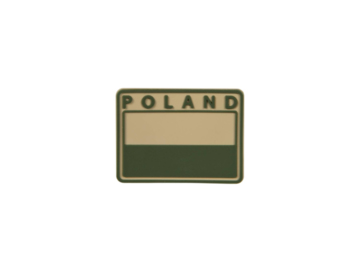 Patch emblemat Flaga Polski Gaszona Beżowa